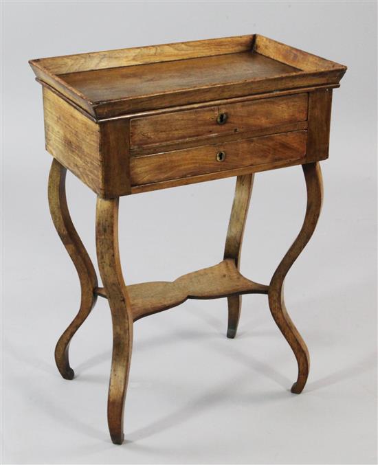 Late 19th century French oak  rectangular side table(-)